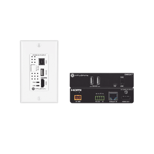 [ATOMEEXWPKITLT] OMEGA 4K/UHD Placa de pared HDBaseT TX/RX para HDMI con USB…