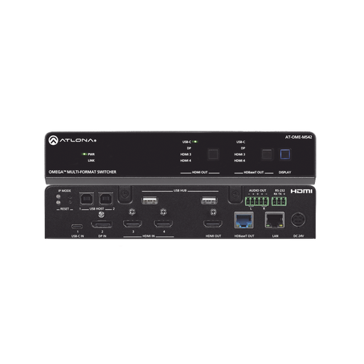 [ATOMEMS42] OMEGA Switch Matriz 4x2 de AV Multiformato con Entradas HDMI…