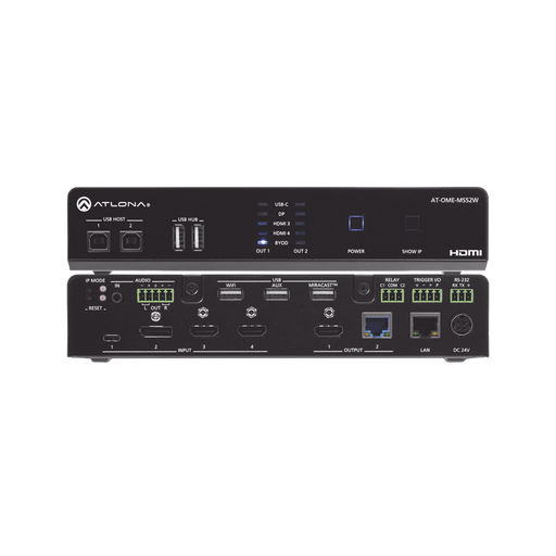 [ATOMEMS52W] OMEGA 4K/UHD Switch matriz 5×2 con USB y enlace inalámbrico…