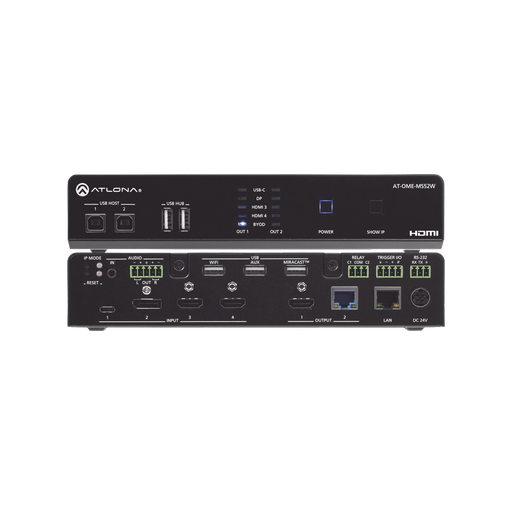 [ATOMEMS52WEU] OMEGA 5X2 4K/UHD MULTIFORMAT MATRIX SWITCHER, WITH WIRELESS …