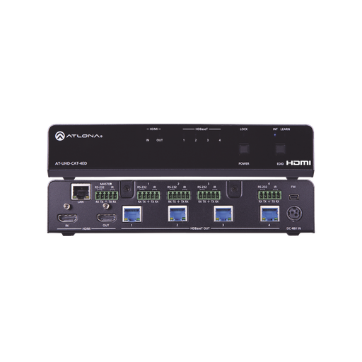 [ATUHDCAT4ED] 4K/UHD HDBASET HDMI 1 X 4 EXTENDED DISTANCE DISTRIBUTION AMP…