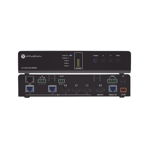 [ATUHDSW5000ED] 5 X 1 SWITCHER (2 HDBASET + 3 HDMI TO HDBASET/HDMI) …
