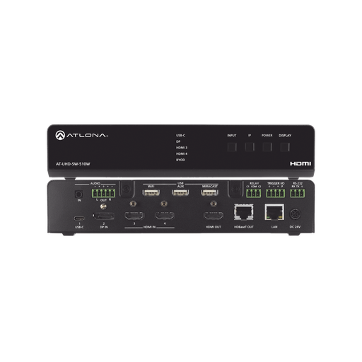 [ATUHDSW510W] FIVE-INPUT UNIVERSAL SWITCHER WITH WIRELESS PRESENTATION LIN…