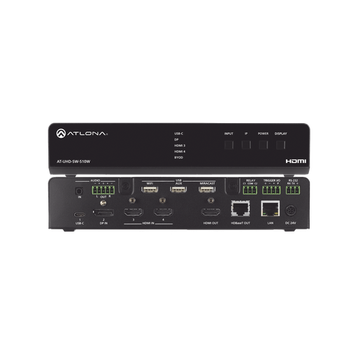 [ATUHDSW510WEU] FIVE-INPUT UNIVERSAL SWITCHER WITH WIRELESS PRESENTATION LIN…