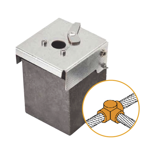 [ATW40/W40/TH] Molde de grafito horizontal unión en T horizontal de cable 4…