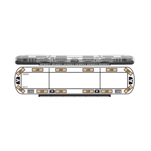 [AX39RB10] Barra de luces AXIOS de 39 color Rojo/Azul con luces LED de …