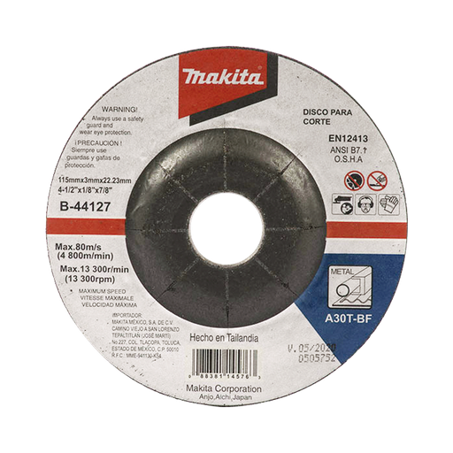 [B44127] Disco de corte para metal de 4 1/2…