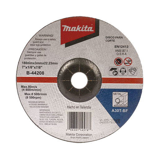 [B44208] Disco de corte para metal de 7…