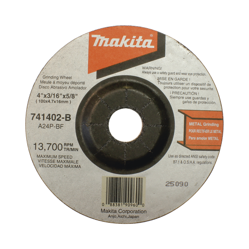 [B44264] Disco abrasivo de desbaste para metal de 4 1/2 eje 7/8 espes…