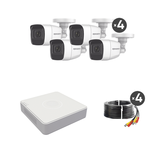 [B8KITMIC] (MICRÓFONO Integrado) Kit TurboHD 1080p Lite / DVR 4 canales…