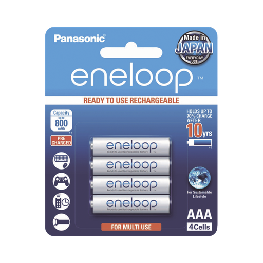 [BK4MCCE/4BT] Batería Recargable AAA 1.2V ENELOOP / Ni-HM / Paquete de 4 B…
