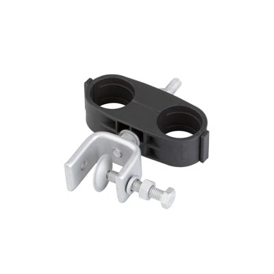 [DHK782P] Sujetador de plástico con soporte de acero inoxidable para 2…