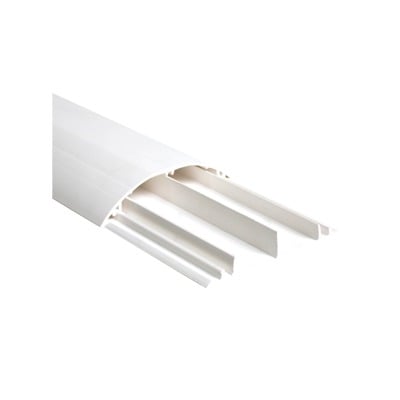 [DMC4FT] Ducto media caña color blanco de dos vias, de PVC auto extin…