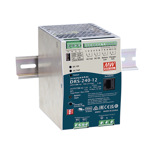 [DRS24048] Fuente de Poder Industrial de 240W con Cargador de Baterías,…